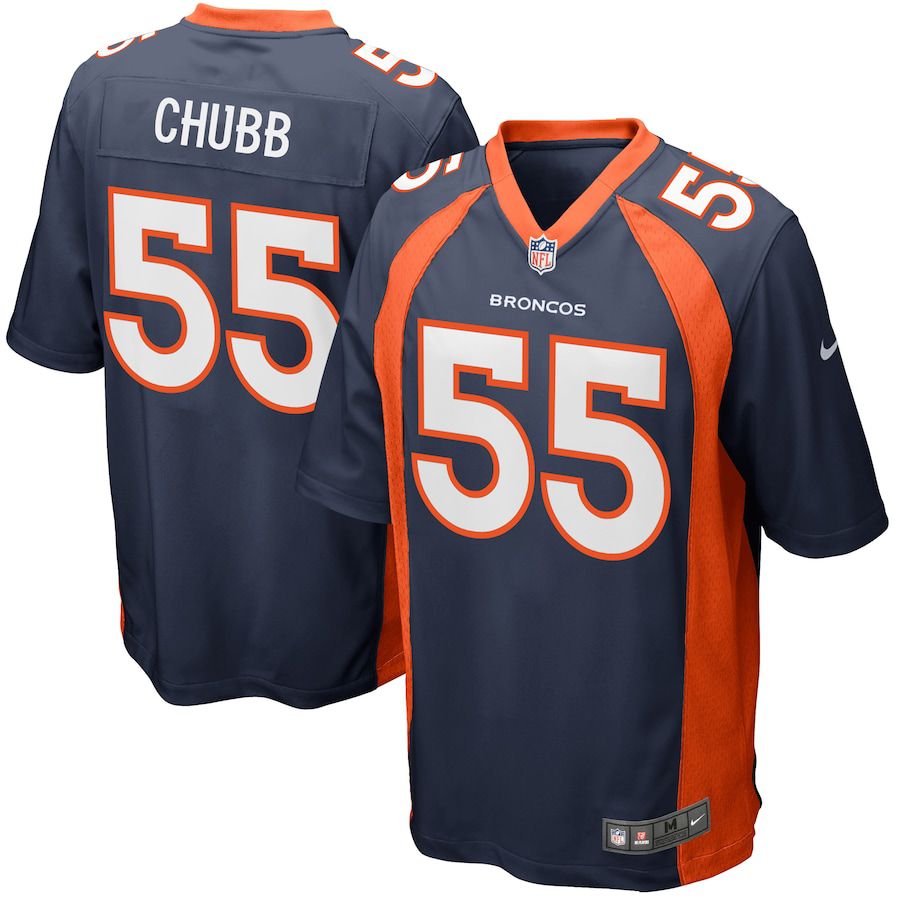 Men Denver Broncos #55 Bradley Chubb Nike Navy Game NFL Jersey